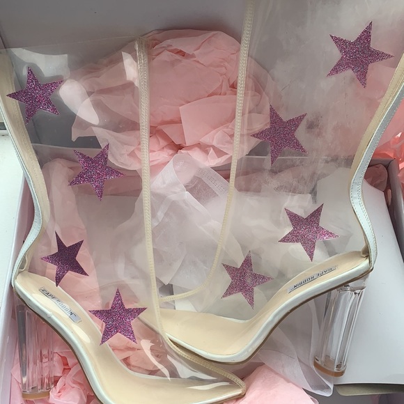 Cape Robbin BELLA clear boot w glitter stars US8.5 - Picture 2 of 11